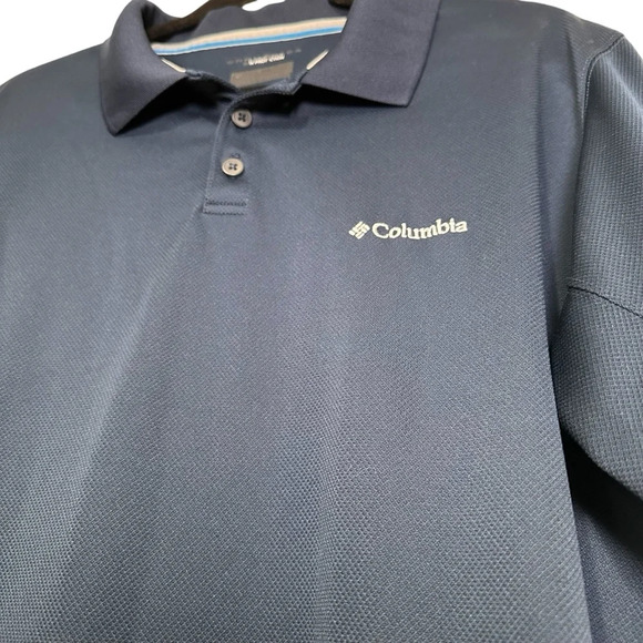 Columbia Men’s MED Navy Omni-Shade Golf Polo - Picture 3 of 5